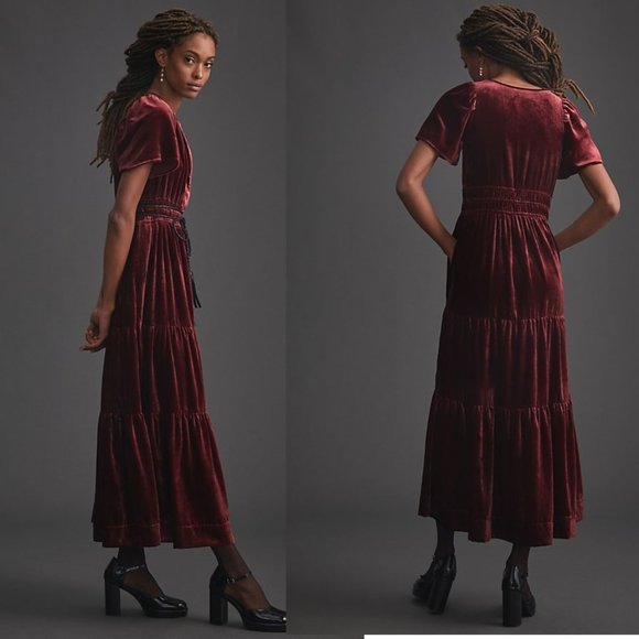 Anthropologie Dresses Anthropologie Somerset Velvet Maxi Dress